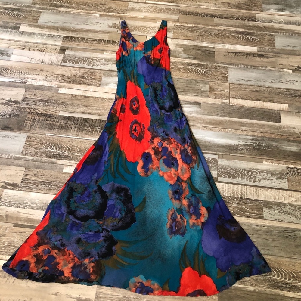 Carole Little Bold Colors Maxi Dress; Size 6